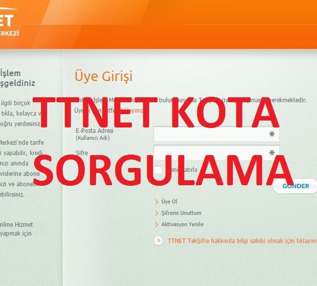 TTNET kota sorgulama TTNET kota sorgulama